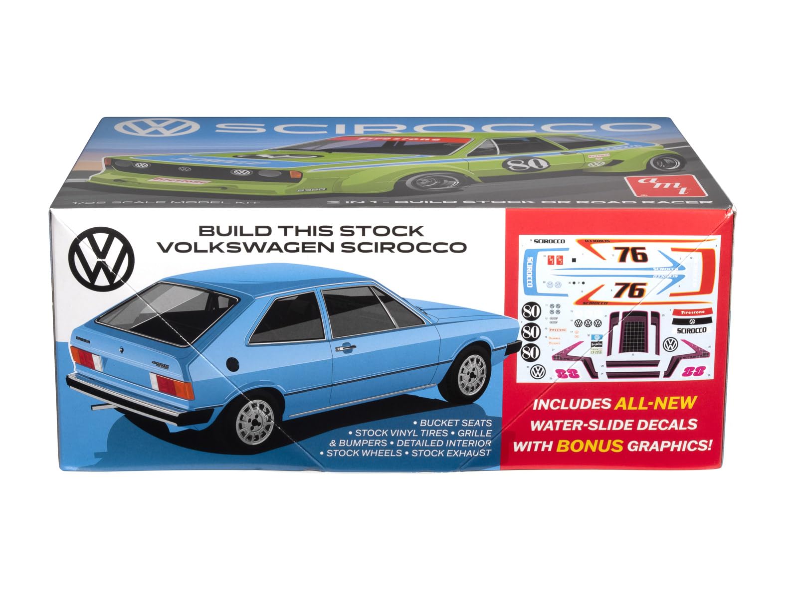 Amazon.com: AMT Volkswagen Scirocco T/A Champ Model Kit 1:25 Scale